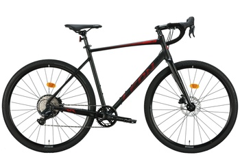 Велосипед 28" Leon GR-90 HDD 2024, Черно-красный, M