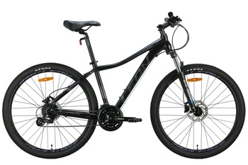 Велосипед 27.5" Leon XC LADY AM Hydraulic lock out HDD 2024, Черно-фиолетовый, 16,5
