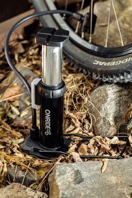 Насос підлоговий ONRIDE Magic алюміній, макс. тиск 120 psi, голівка з двома отворами під FV/AV