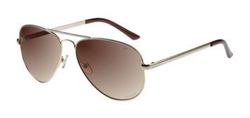 Очки Relax Drago глянцевые золотистые, линза brown grady (Polarized TAC 1,1 mm), кат. 3
