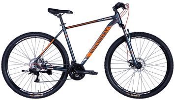 Велосипед 29" Discovery BASTION DD CS 2025, Сіро-помаранчевий, 21" (185-200 см)