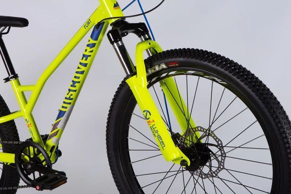 Велосипед 24" Discovery FLINT DD FR 2025, Жовтий, 12"