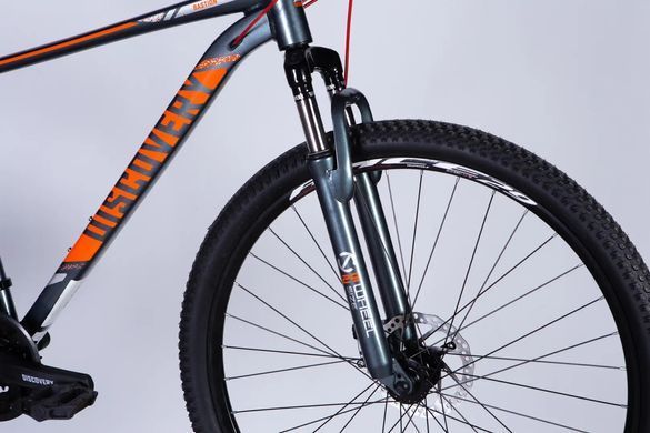 Велосипед 29" Discovery BASTION DD CS 2025, Сіро-помаранчевий, 21" (185-200 см)