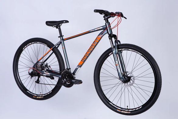 Велосипед 29" Discovery BASTION DD CS 2025, Сіро-помаранчевий, 21" (185-200 см)