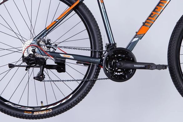 Велосипед 29" Discovery BASTION DD CS 2025, Сіро-помаранчевий, 21" (185-200 см)