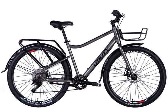 Велосипед 27.5" Dorozhnik UTILITY 2024, Темно-сірий, 18.5