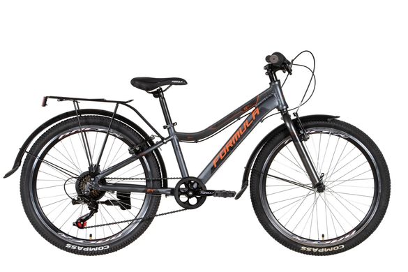 Велосипед 24" FORMULA ACID з багажником 2022, Серо-оранжевый, 12