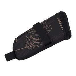 Сумка подседельная KLS Tilt T-strap L дизайн-цветы, черный