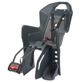 Детское кресло заднее POLISPORT Koolah FF на подседельную трубу, 26"-28", 9-22 кг, темно-серое.