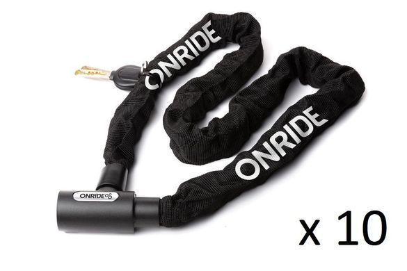 Спецгурт! Замок ONRIDE Tie Lock 10 ланцюговий, під ключ, 5x1000 мм (10шт)