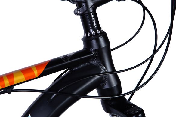 Велосипед 27.5" Space PHAETON AM DD 2024, Черно-оранжевый, 19