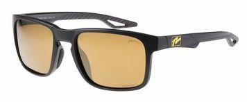 Очки Relax Baltra черные матовые, линза smoke (Polarized TAC 1,1mm), gold mirror, кат. 3
