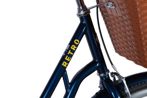 Велосипед 28" Dorozhnik RETRO Velosteel 2026, Темно-синій, 19" (165-185 см)