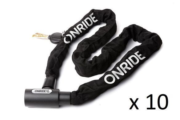 Спецгурт! Замок ONRIDE Tie Lock Superior 50 загартований ланцюговий, під ключ, 6x1500 мм (10шт)