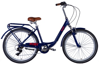 Велосипед 26" Dorozhnik RUBY AM Vbr  2024, Темно-синий, 17