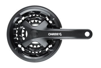Комплект шатунів ONRIDE Trio 850P, під квадрат, 170 мм, 42-32-22Т, на 8/7/6 шв., з захистом, чорний