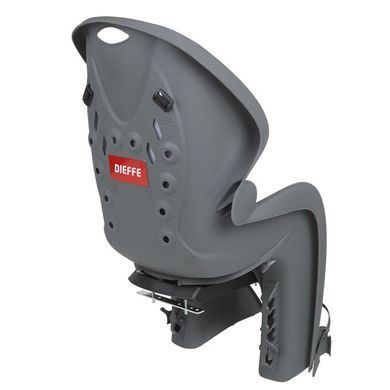 Детское велокресло заднее Dieffe Bikey GP LM, на багажник, 22 кг, темно серый/красный