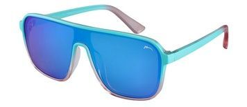 Очки Relax Blanc grey blue to crystal pink, light grey shiny, линза smoke (PC ), blue revo, кат.