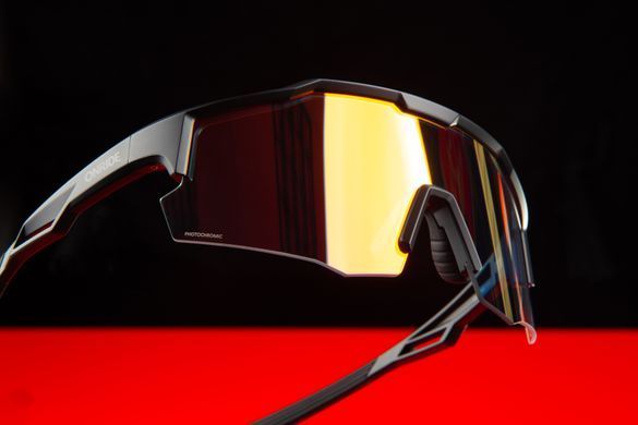 Окуляри ONRIDE CL Trend з лінзою Photochromic Revo Red кат 1-3 (78-16%), оправа TR90 чорна