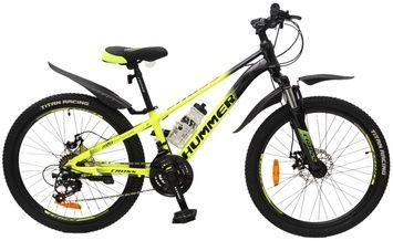 Велосипед 24" Cross Hummer 2026, Жёлтый, 11" (125-145 см)