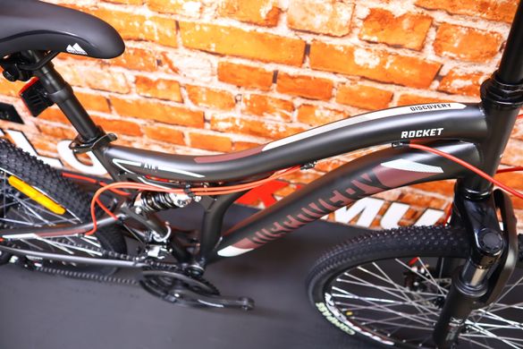Велосипед 24" Discovery ROCKET 2024, Черно-красный, 15