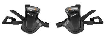 Манетки SunRace DLM903 L2/R9, ліва, 2/9 шв., з дисплеєм передач, з тросом 1700/2100 мм, OEM