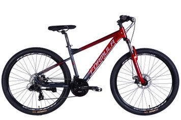Велосипед 27.5" Formula F-1 DD CS 2026, Сіро-червоний, 18" (165-180 см)