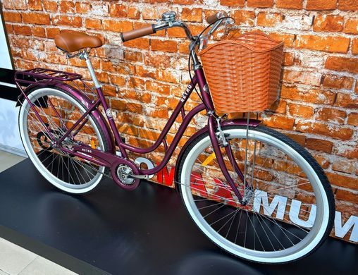 Велосипед 28" Dorozhnik RETRO Velosteel 2026, Малиновий, 19" (165-185 см)