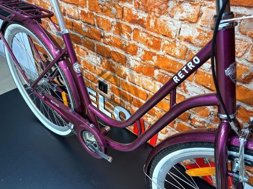 Велосипед 28" Dorozhnik RETRO Velosteel 2026, Малиновий, 19" (165-185 см)