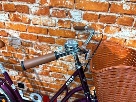 Велосипед 28" Dorozhnik RETRO Velosteel 2026, Малиновий, 19" (165-185 см)