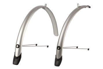 Комплект крил POLISPORT Towny 26" (розмір: переднє: 575х51; заднє: 685х51 мм) CITY/TRECKING срібляст