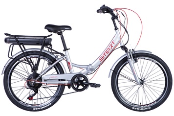 Велосипед з електроприводом 24" Formula eSMART FRW AM Vbr 36B 12.5А*г 500Вт  2024, Сріблястий, 15