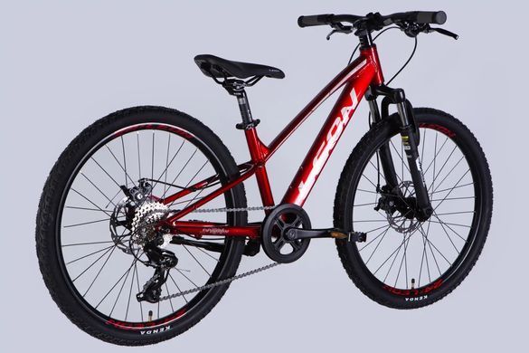 Велосипед 24" Leon JUNIOR DD CS 2025, Червоний, 12" (125-145 см)
