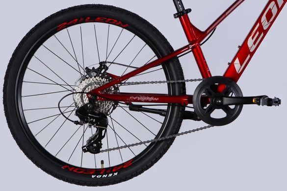 Велосипед 24" Leon JUNIOR DD CS 2025, Червоний, 12" (125-145 см)