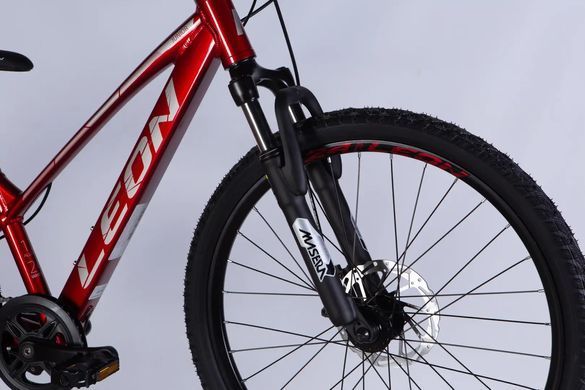 Велосипед 24" Leon JUNIOR DD CS 2025, Червоний, 12" (125-145 см)