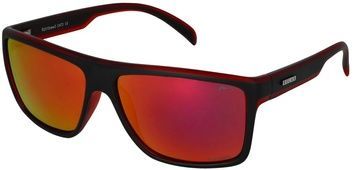 Очки Relax Ios black, red matt, линза smoke (TAC 1,0mm Polarized), black red, кат. 3