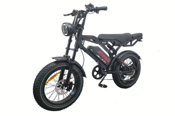 Велосипед з електроприводом 20" ST SPACE PULSAR (new) DD FR 48B 15А*г 1000Вт 2026, Чорний, 21"