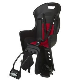 Детское велокресло заднее Dieffe Bikey Cool FM, на подседельную трубу, 22 кг, черный/красный
