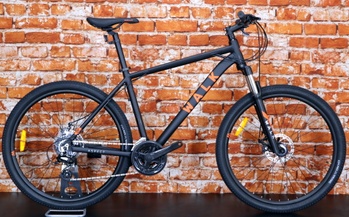 Велосипед 27.5" WALK Aspect 2023, Черно-оранжевый, 19