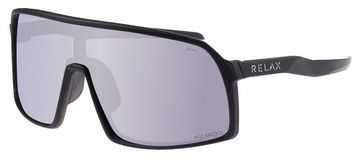 Окуляри Relax Prati чорні матові, лінза smoke (Polarized TAC), white sensor, кат. 3