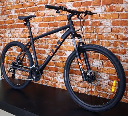 Велосипед 27.5" WALK Aspect 2023, Чорно-помаранчевий, 19