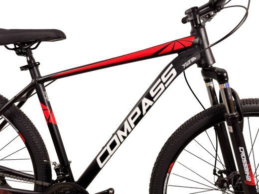 Велосипед 29" Crossbike Compass 2026, Чорно-червоний, 20" (175-190 см)