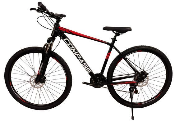 Велосипед 29" Crossbike Compass 2026, Чорно-червоний, 20" (175-190 см)