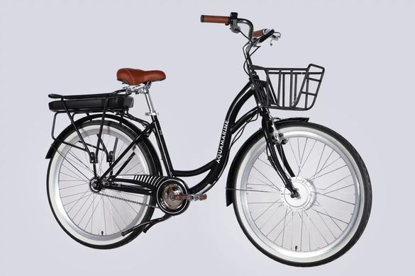 Велосипед з електроприводом 28" Dorozhnik eAQUAMARINE BH 36B 13А*г 500Вт 2026, Черный, 19"
