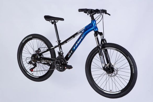 Велосипед 24'' Space PHAETON DD FR 2026, Чорно-синій, 11" (125-145 см)