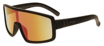 Детские очки R2 INVADER black (TPEE), линза brown, покрытие black/red fake revo, кат. 2