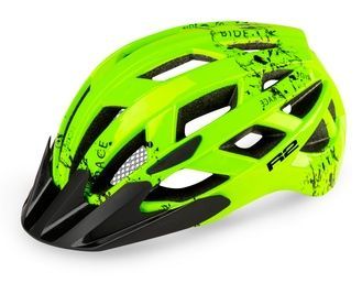 Шолом R2 Lumen junior колір флуоресцентно жовтий,чорний глянцевий розмір S: 52-56 см
