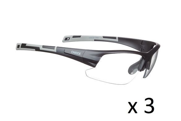 Спецгруппа! Очки ONRIDE Lead 30 с линзами Photochromic clear to grey (84-25%) кат. 0-2 черный (3шт)