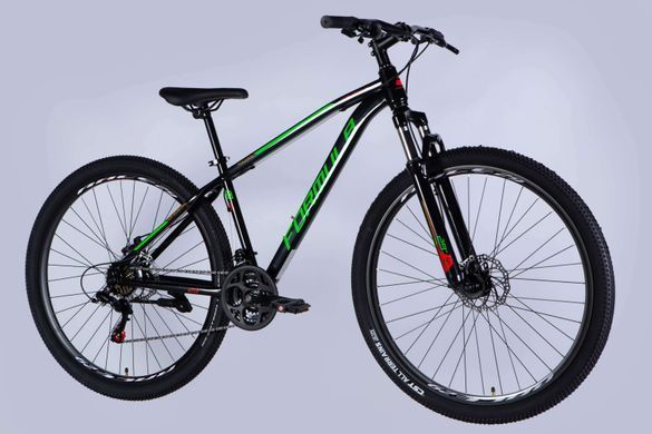 Велосипед 29" Formula DRAGONFLY AM DD 2025, Чорно-зелений, 16" (160-180 см)