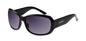 Очки Relax Georgia черные глянцевые, линза smoke grady (Polarized TAC 1,1mm), кат. 3